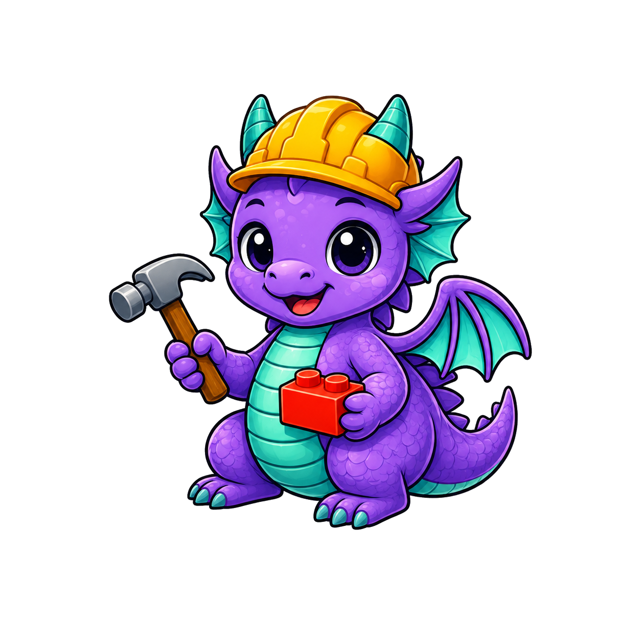 Clutch wearing a hardhat and holding a hammer